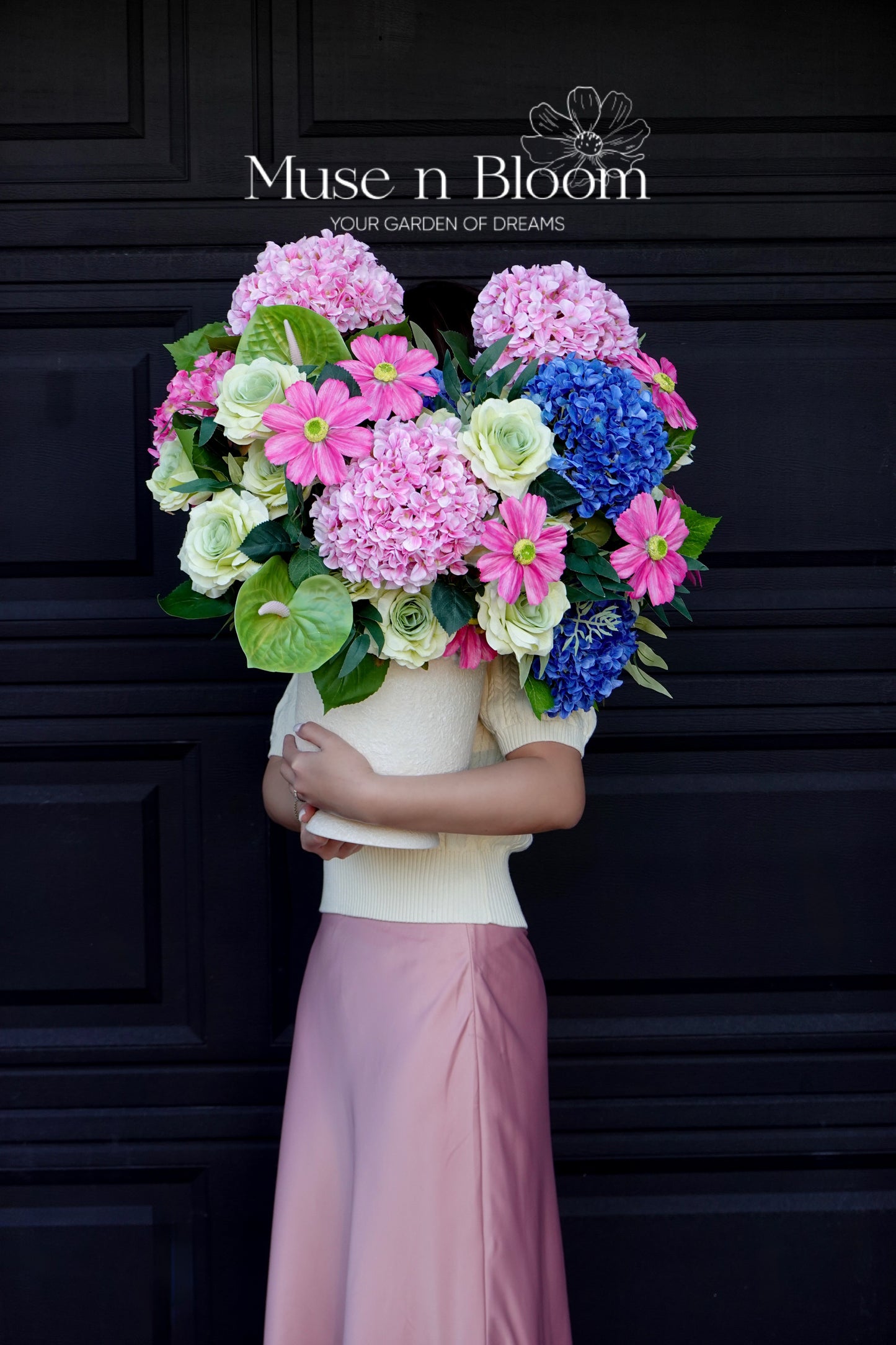Artificial Hydrangea Flower Arrangement