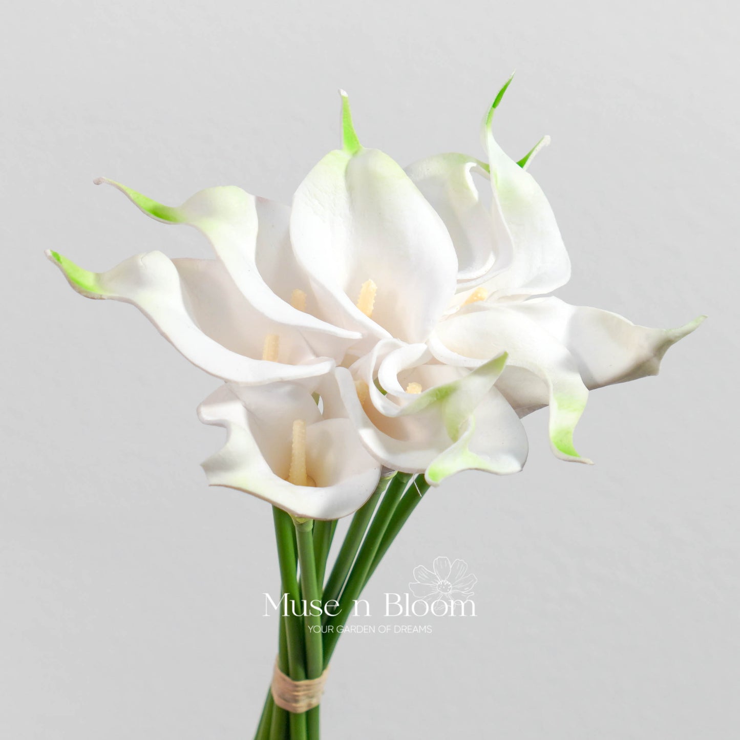 Artificial Calla Lily Flower Bunch - White (10 Stems)