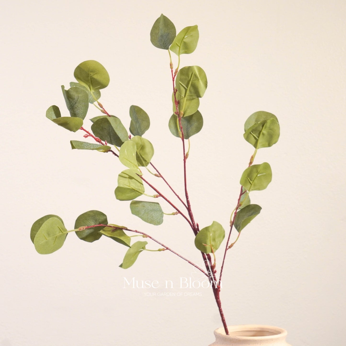 Artificial Dollar Eucalyptus Stem - Green