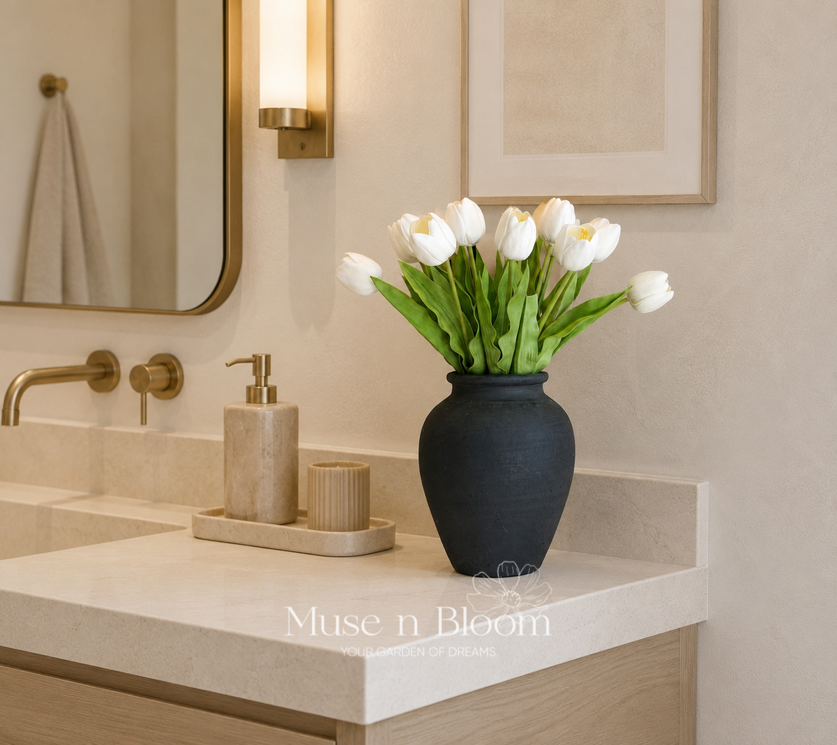 Artificial Tulip Flower Stems - PU Tulips (Choose Color)