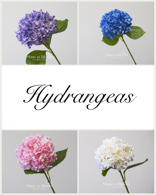 Artificial Hydrangeas 26" Stem (Choose Color)
