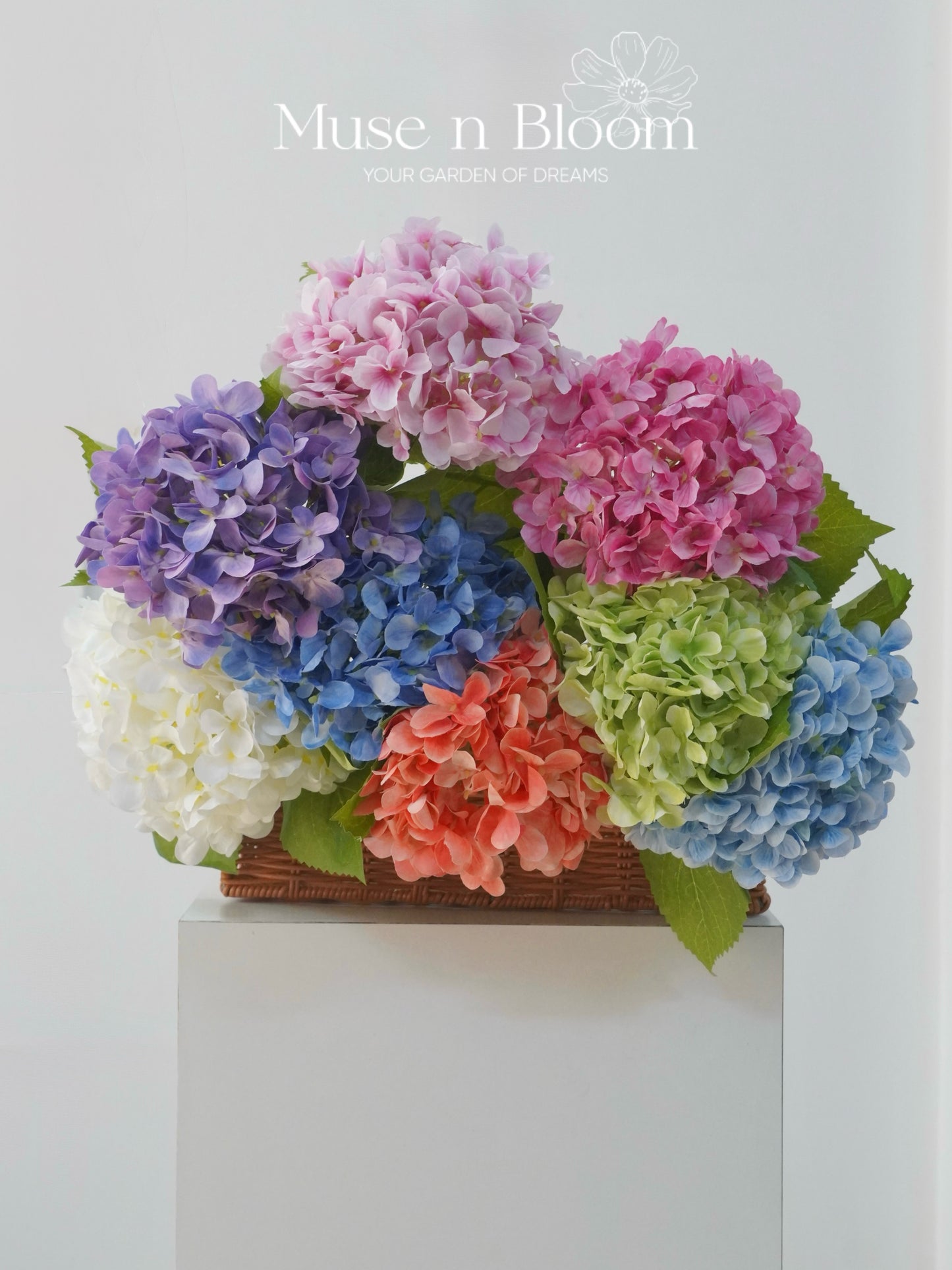 Artificial Hydrangeas - Hot Pink 18"
