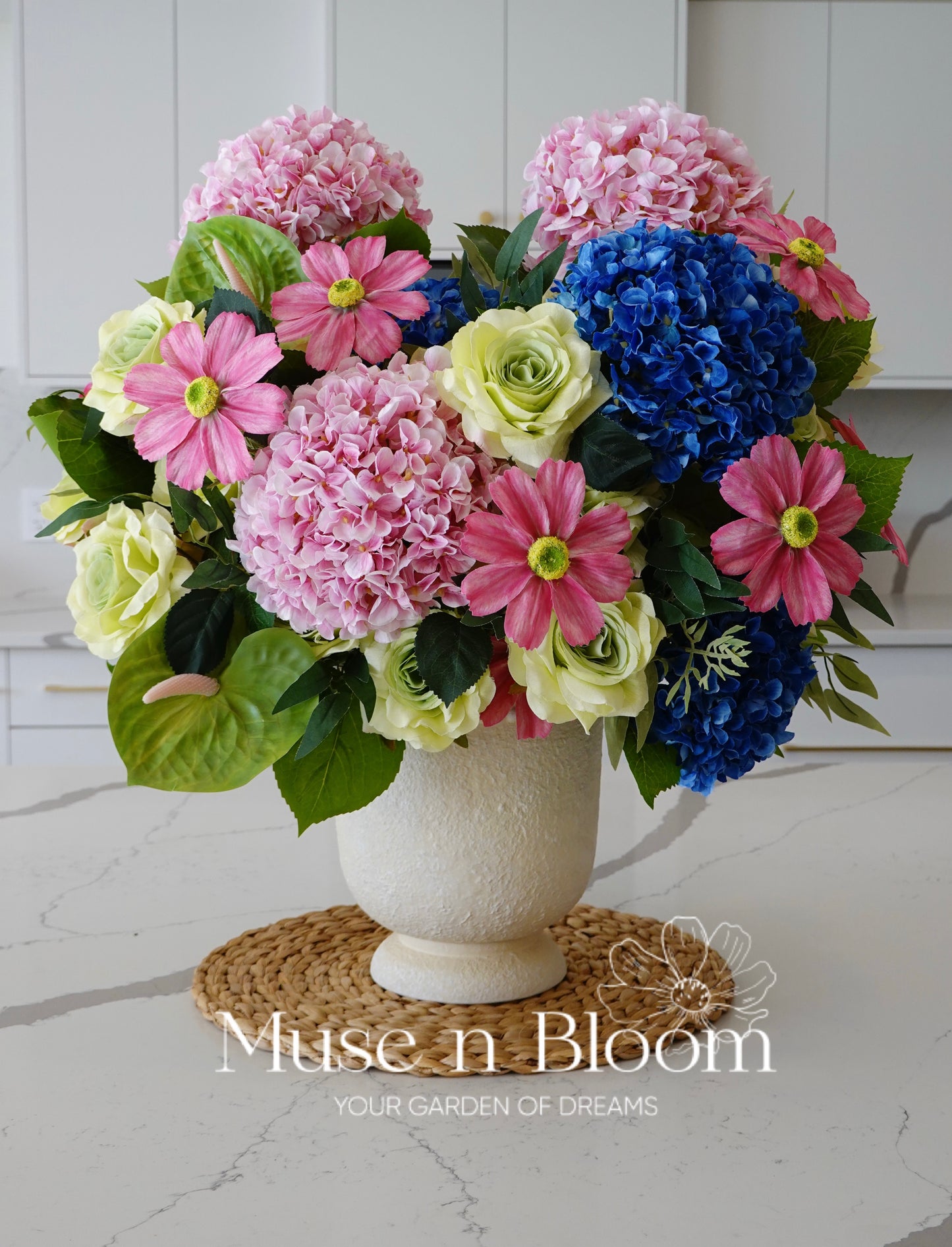 Artificial Hydrangea Flower Arrangement