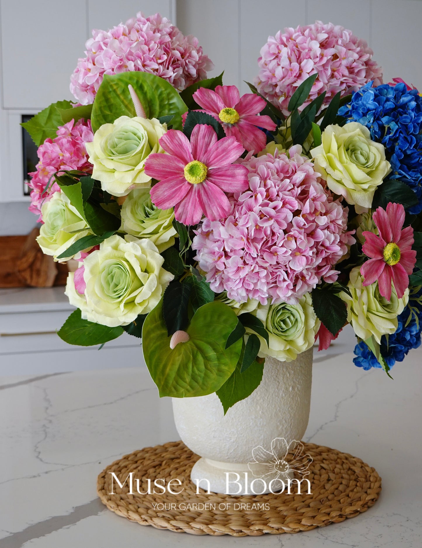 Artificial Hydrangea Flower Arrangement