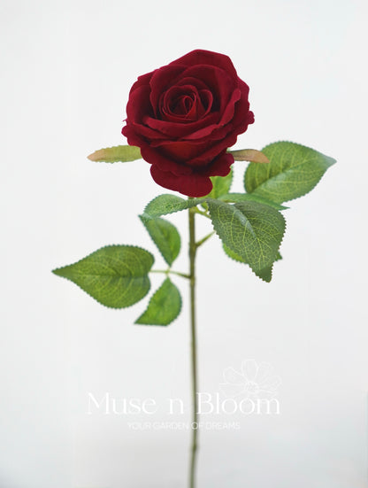 Artificial Rose Flower Stem - Velvet 27"