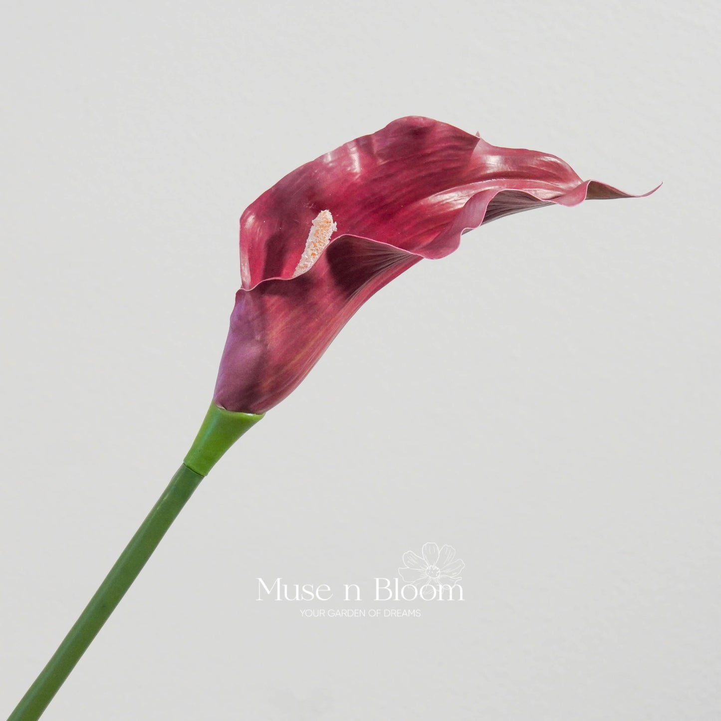 Artificial Calla Lily Flower Stem - Premium Burgundy