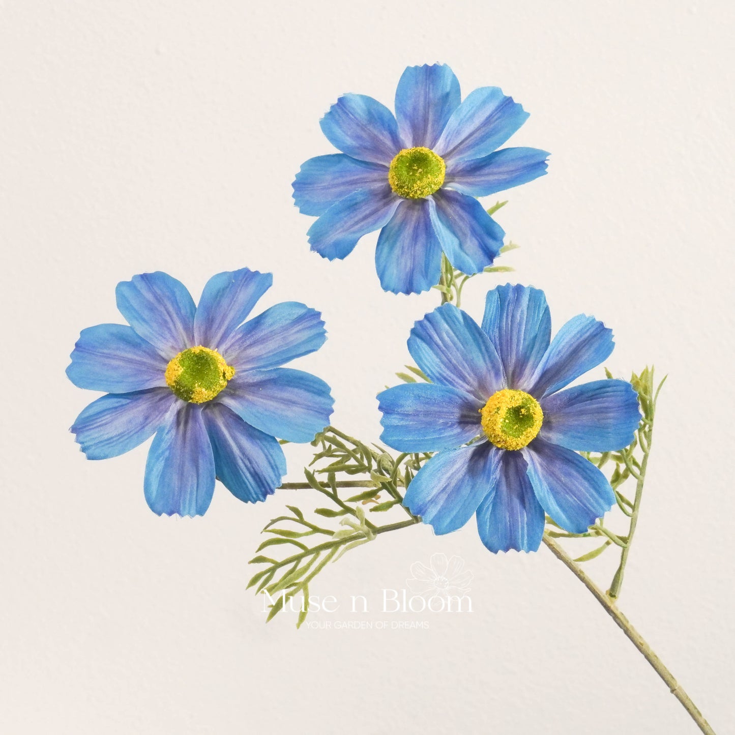 Artificial Cosmos Flower Stem - Blue