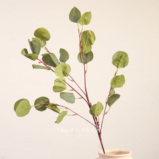 Artificial Dollar Eucalyptus Stem - Green