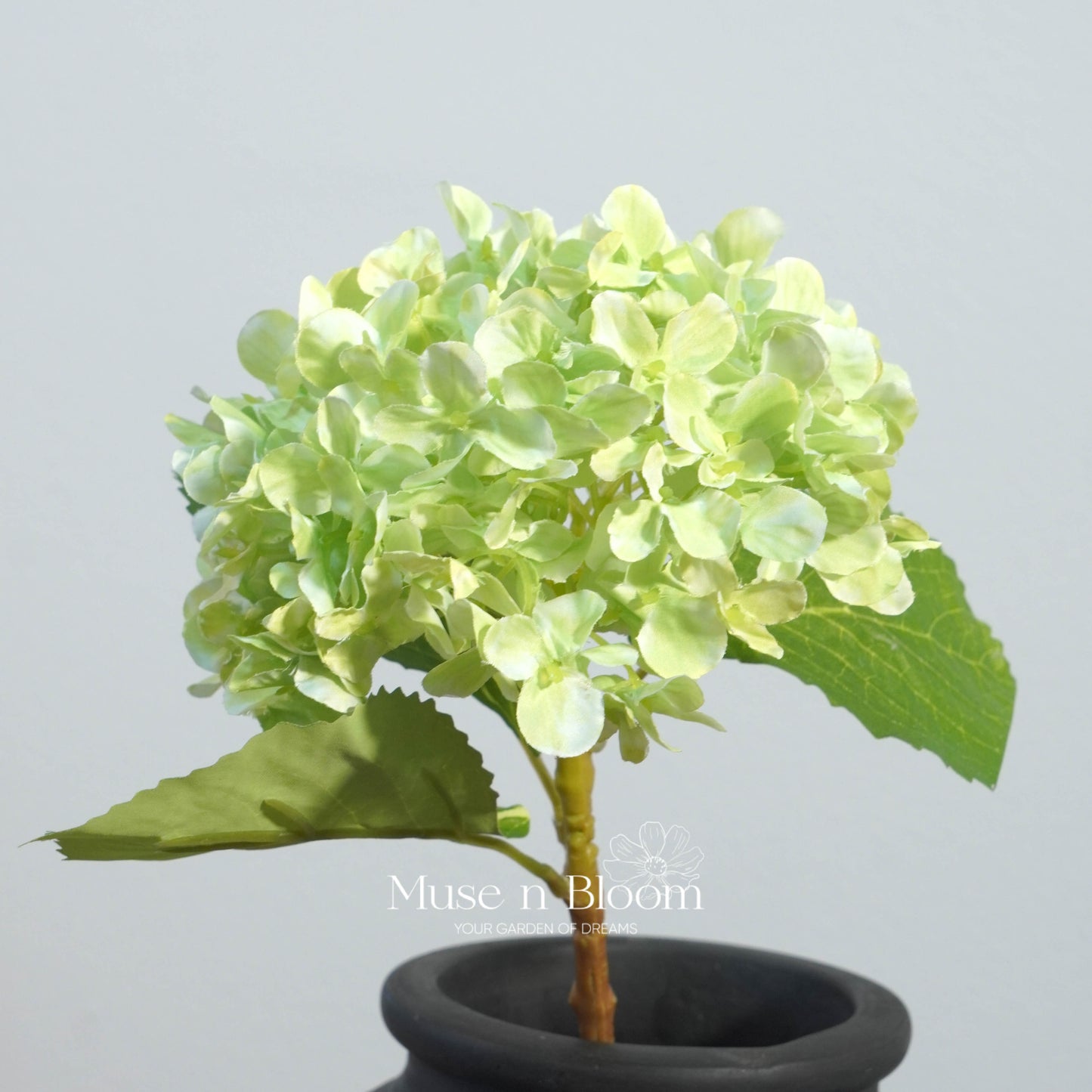 Artificial Hydrangeas - Green 18"