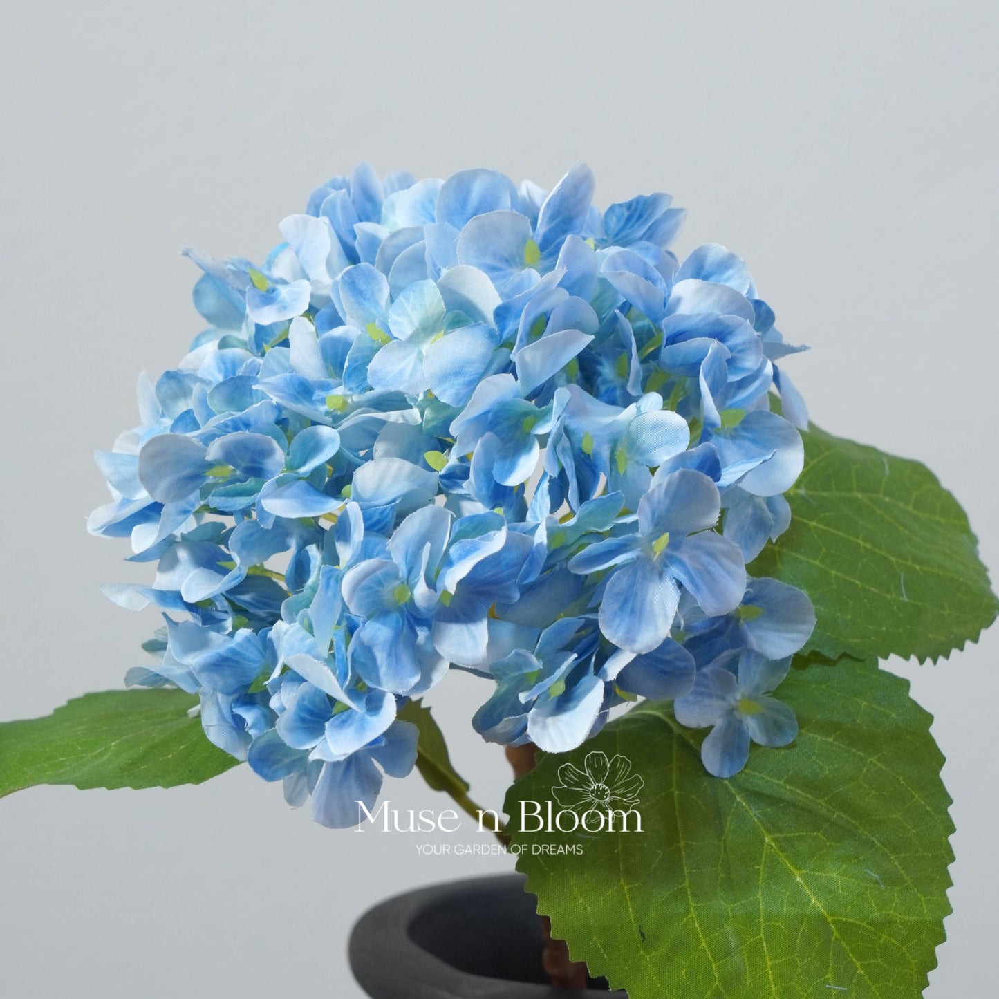 Artificial Hydrangeas - Light Blue 18"