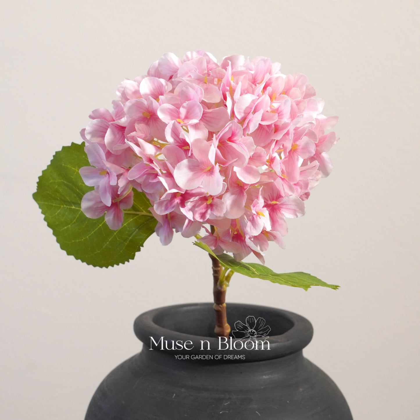 Artificial Hydrangeas - Light Pink 18"