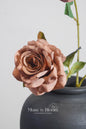 Artificial Silk Rose Stem - 3 Bloom Faux Flower Rose 32"