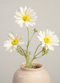Artificial Daisy Flower Stem - Real Touch - White
