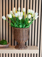 Artificial Tulip Flower Stems - Real Touch (5 Stems) (Choose Color)