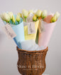 Artificial Real Touch White Tulips Bouquet Arrangment