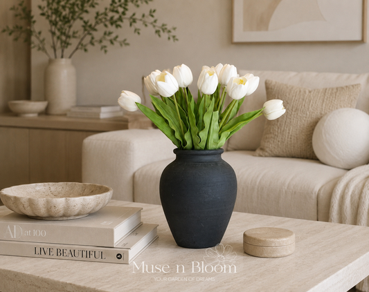 Artificial Tulip Flower Stems - PU Tulips (Choose Color)