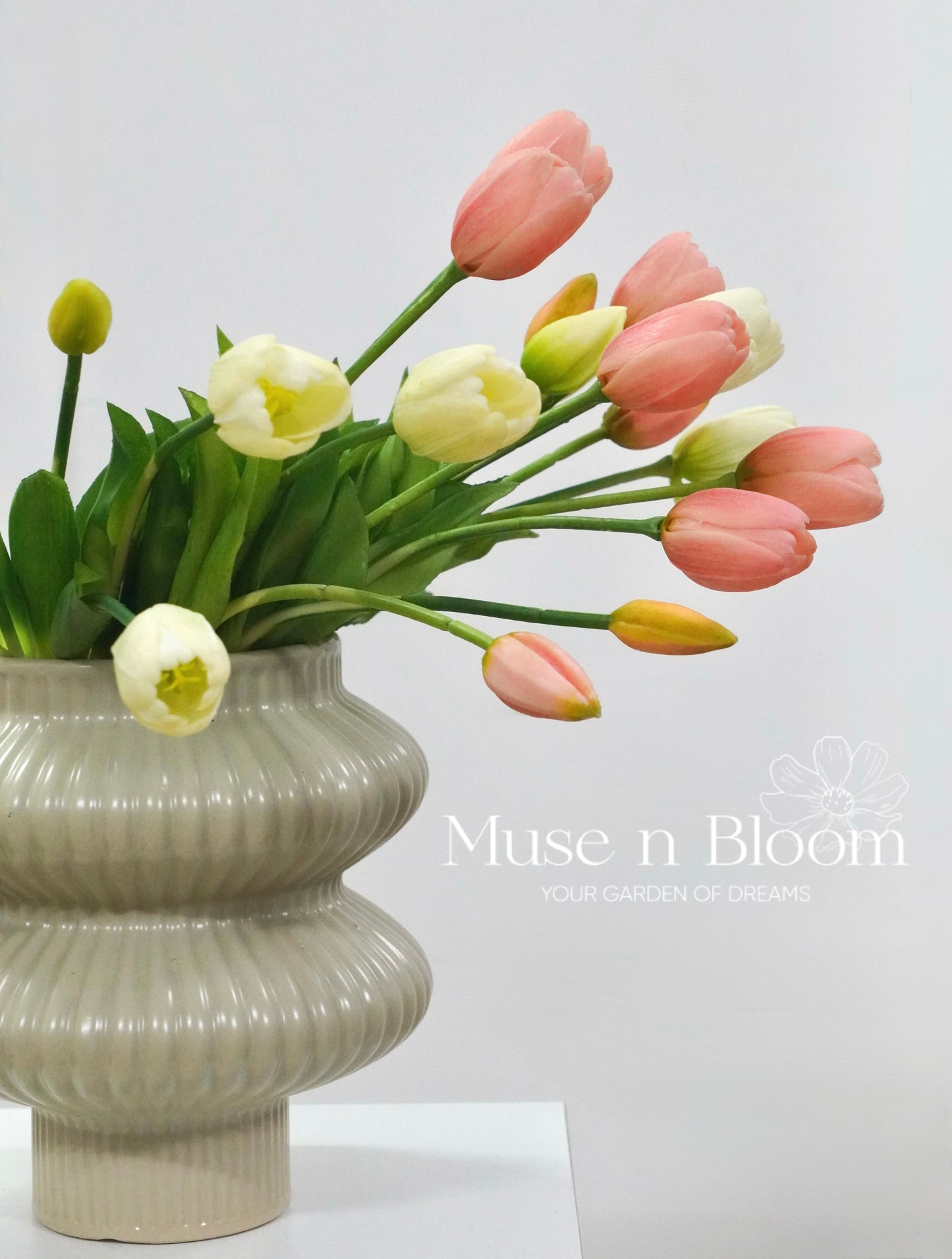 Artificial Tulip Flower Stems - Real Touch (5 Stems)