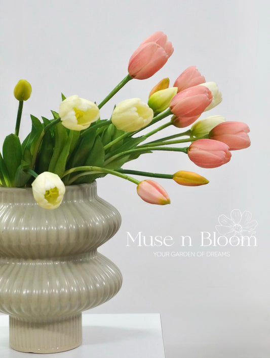 Artificial Tulip Flower Stems - Real Touch (5 Stems)