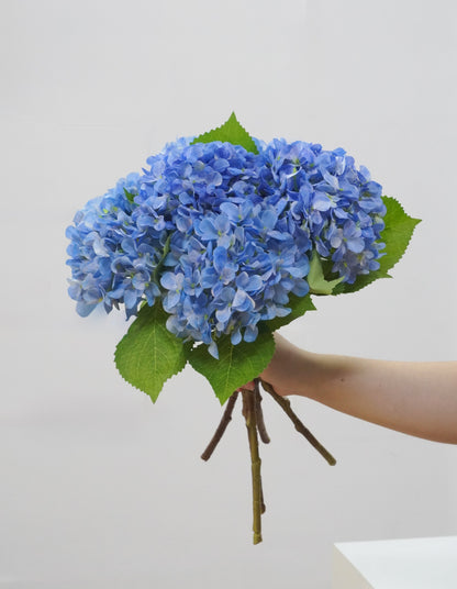 Artificial Hydrangeas - Deep Blue 18"