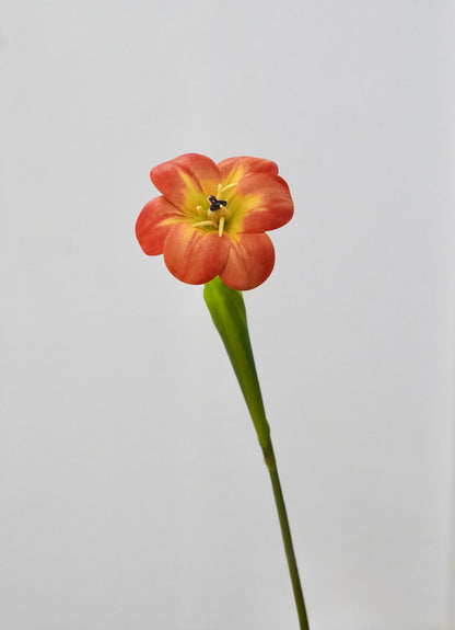 Artificial Tulip Flower Stems - Orange PU Tulips Bloomed
