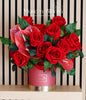 Artificial Flower Box Arrangement (M) - Luxury Red Rose Gift Box