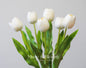 Artificial Tulip Flower Stems - PU Tulips White