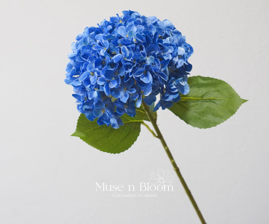 Artificial Hydrangeas - Deep Blue 26"