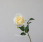 Artificial Rose Flower Stem - Velvet White 21"