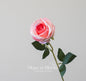 Artificial Rose Flower Stem - Velvet Pink 21"