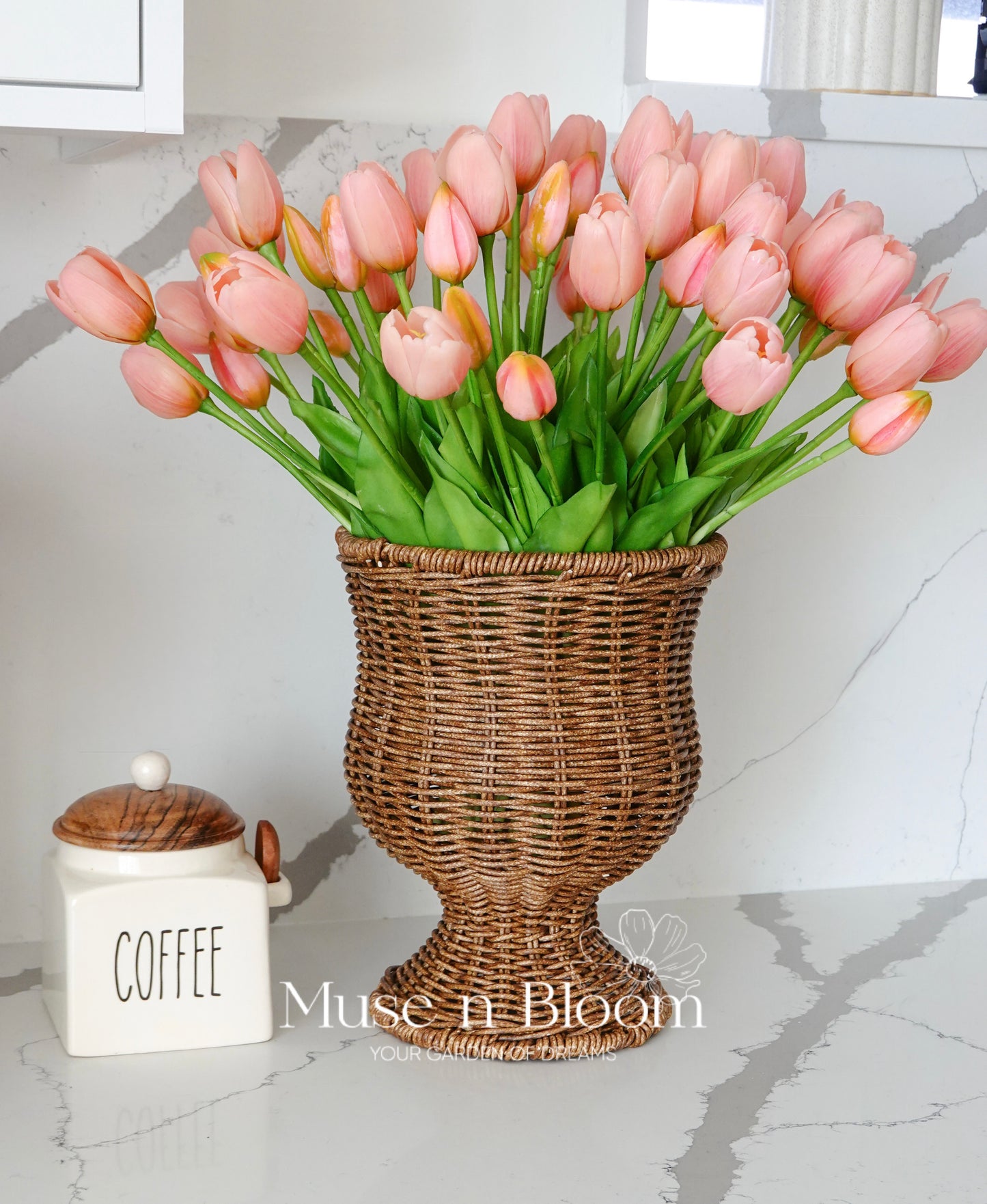 Artificial Tulip Flower Stems - Real Touch (5 Stems)