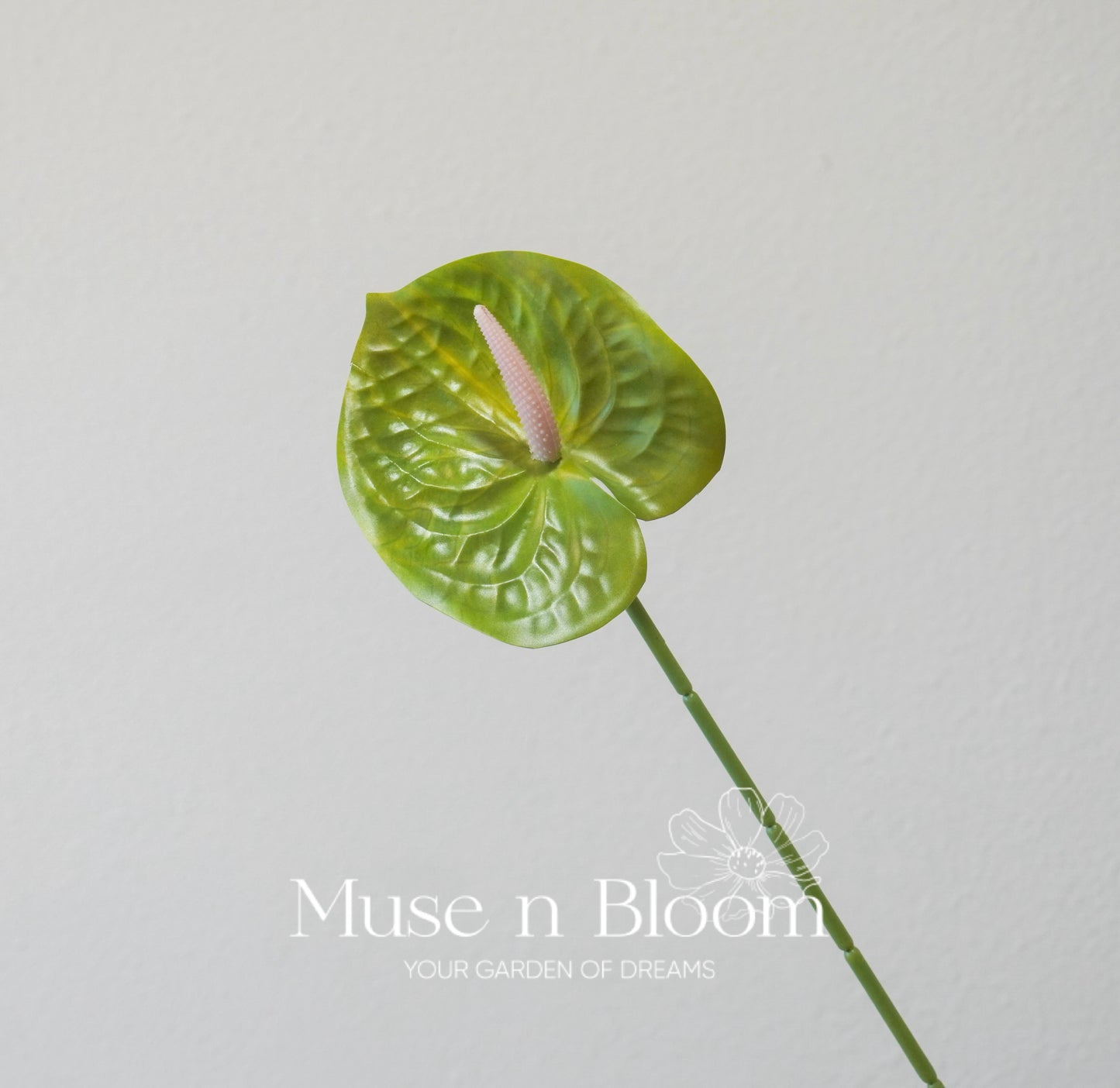 Artificial Anthurium Flower Stem - Green
