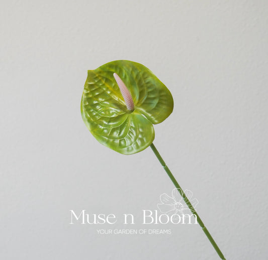 Artificial Anthurium Flower Stem - Green
