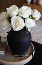 Artificial Velvet Roses Arrangement (10 Stems)