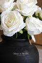 Artificial Velvet Roses Arrangement (10 Stems)