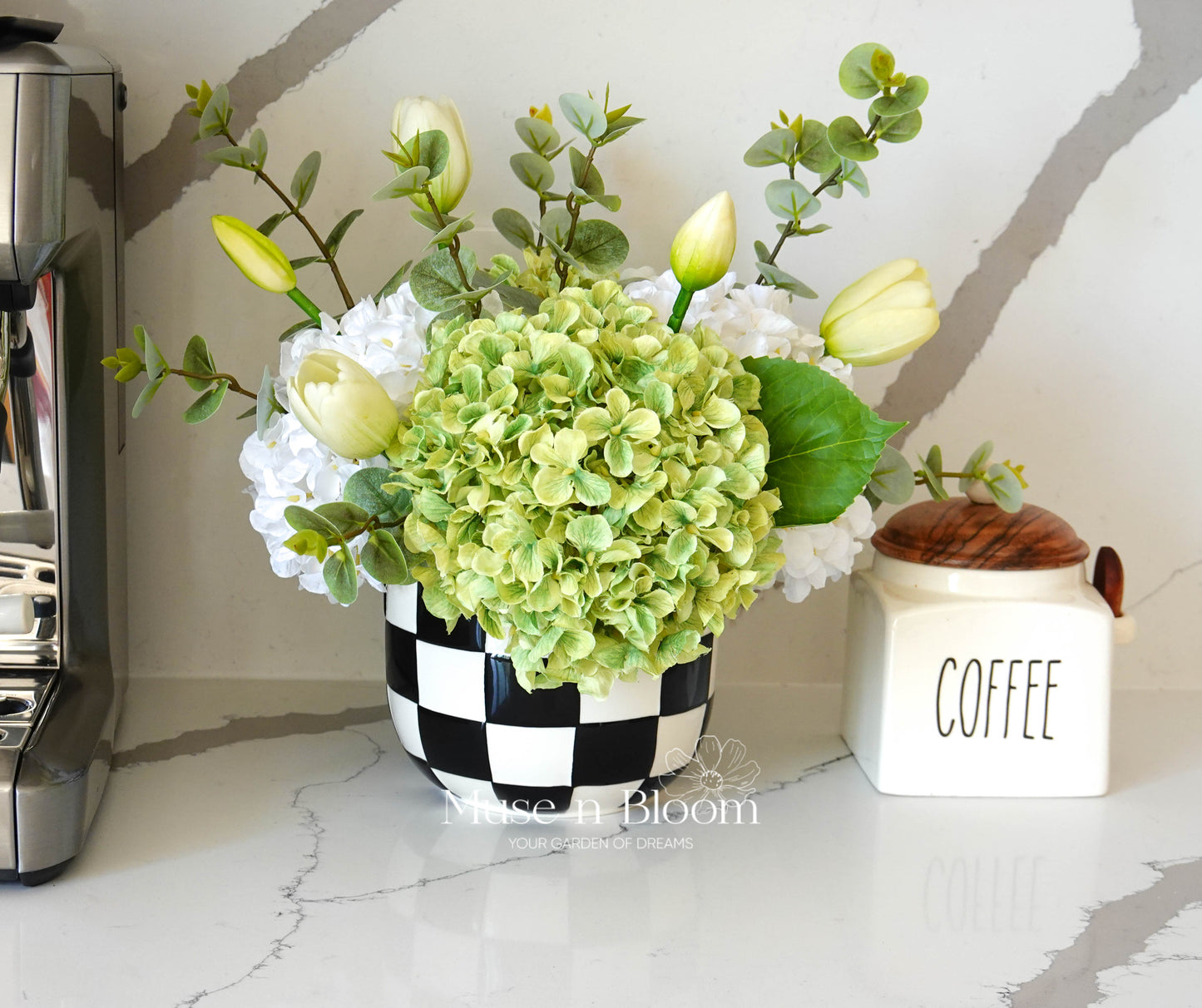 Artificial Hydrangea & Tulip Arrangement (S)