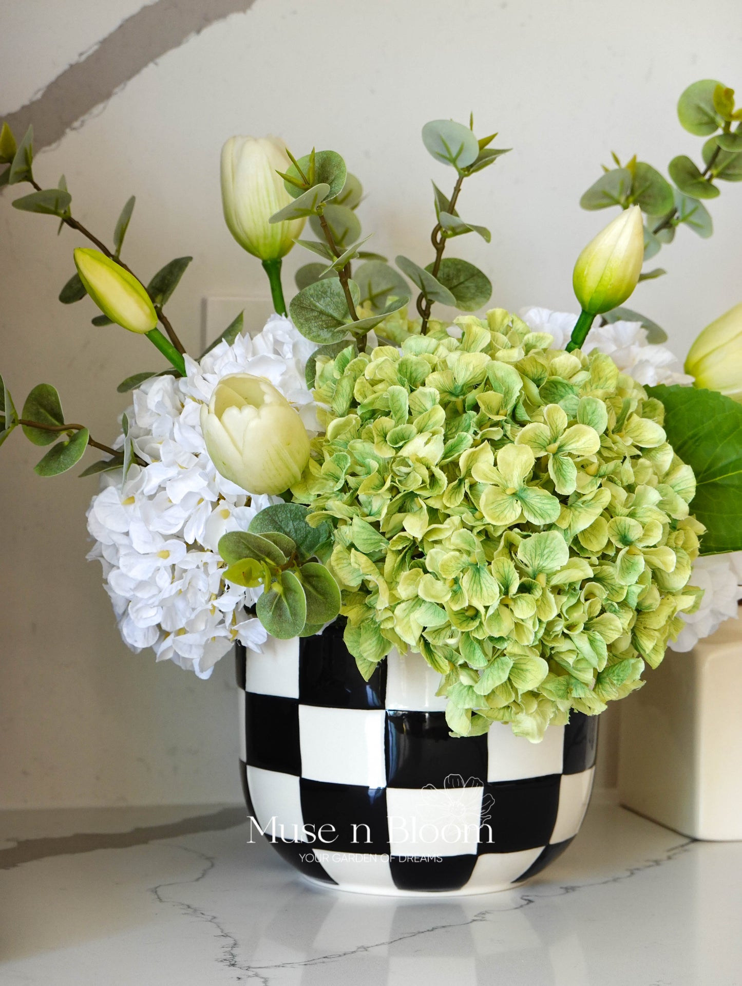 Artificial Hydrangea & Tulip Arrangement (S)