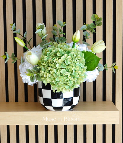 Artificial Hydrangea & Tulip Arrangement (S)