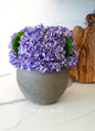 Artificial Hydrangea Arrangement with Vase - Purple